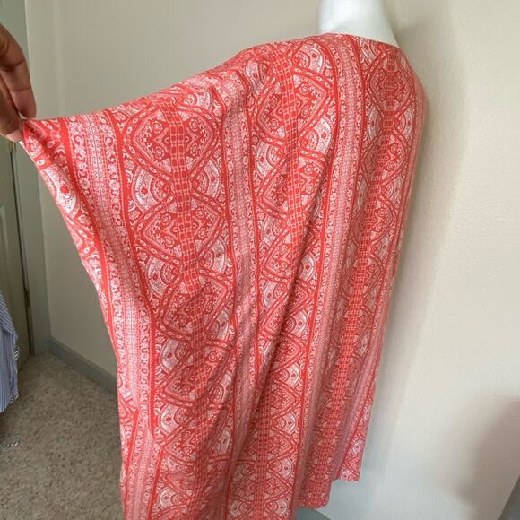 EyeShadow high-low orange and white shawl kimono - Picture 4 of 6